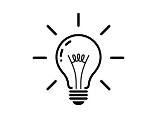 Light bulb idea icon illustration for innovation and inspiration