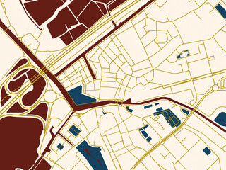 Decorative City Map Poster Aveiro