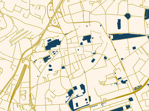Graphic city map artwork of Braga Centro, Portugal