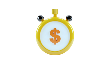 3D Stopwatch with Dollar Sign