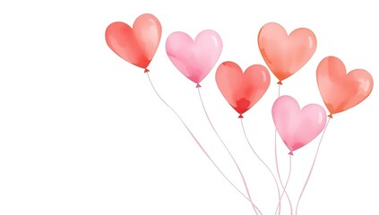 Celebratory heart balloons