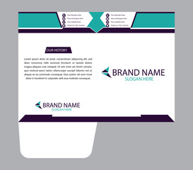 Creative, modern, unique, clean, and professional,  corporate company business file folder editable template design with color and concept variation bundle.