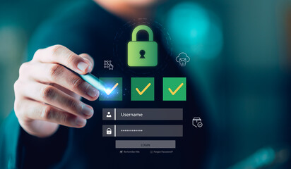 Secure authentication and data protection are fundamental in digital environments. represents trusted access, identity verification, and multi-factor login processes in modern cybersecurity systems.