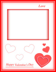 Valentines photo frame corner. 