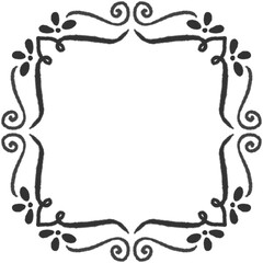 decorative frame with floral ornament