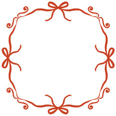 frame with red bow