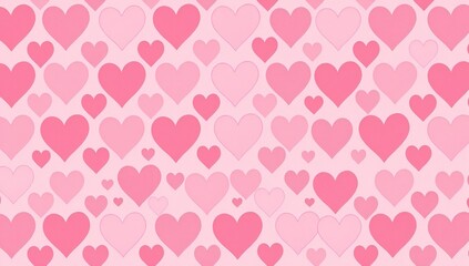 Pattern of pink hearts