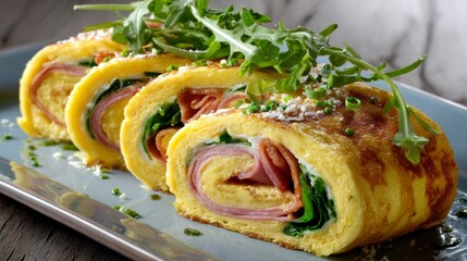 omelet roll with ham