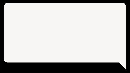 Obraz premium Minimal speech bubble desktop wallpaper, black clipart vector