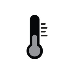 thermometer logo  icon illustration   flat