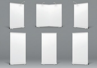 Retractable Banner Mockup: Clean, Realistic 3D Render