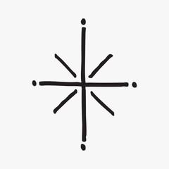 Minimalist black star symbol vector