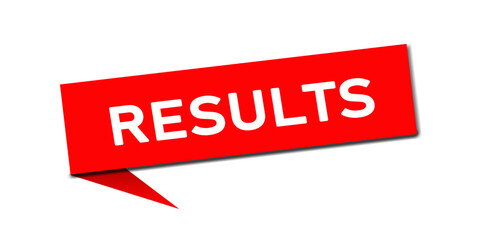 Fototapeta premium Results speech bubble label. Results banner. Vector Illustration. 
