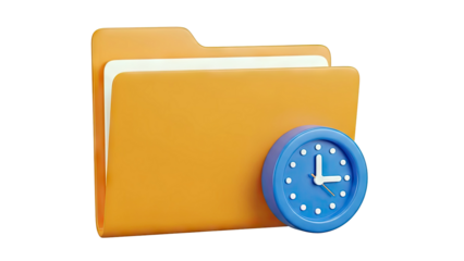 Folder with clock icon