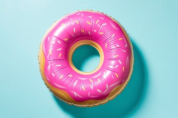  Pink Glazed Donut Pool Float