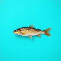 Fototapeta premium Fresh fish on a hook isolated on white background