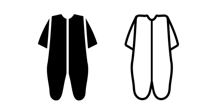 Baby romper set icon isolated on white background.