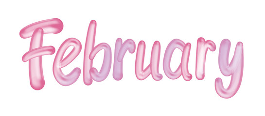 Fototapeta premium February Lettering