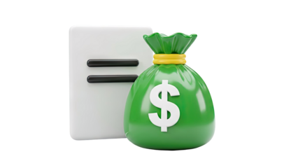 Money Bag and Document Icon