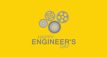 Engineers' Day is celebrated on September 15 of the year, Vector illustration creative design banner poster social media design for Engineer's Day. and a happy Labour Day or International Workers Da
