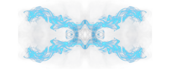 Symmetric Blue fire flames 