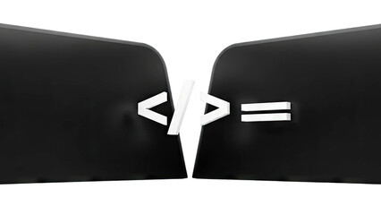 Code Symbols < / > = Equals