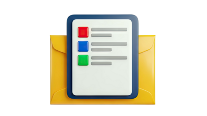Email Inbox Icon with Checklist