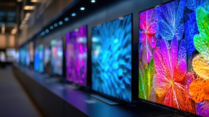 Display of modern high definition televisions