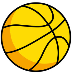 Basketball Ball Icon Minimal Illustration