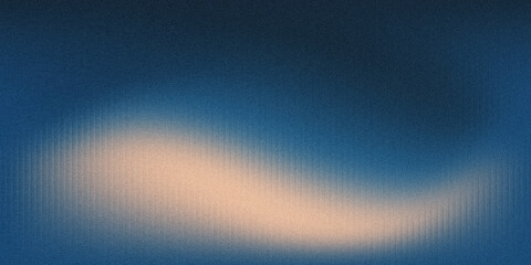 Abstract gradient background with warm beige center fading into deep blue and black edges. Grainy texture and soft noise add depth and mood. © yun visual