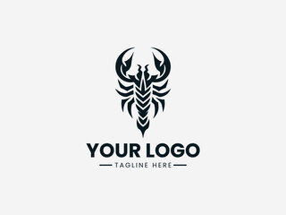 Fototapeta premium scorpion leaf vector logo illustration