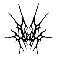 Fototapeta premium Goth Neotribal Tattoo Design Vector