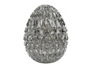 Luxurious crystal egg decoration for easter and home decor, sparkling and elegant, isolated on transparent background
