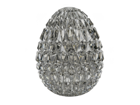 Luxurious crystal egg decoration for easter and home decor, sparkling and elegant, isolated on transparent background - Powered by Adobe