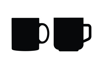 Cup Drinkware Silhouette Vector Icon Set