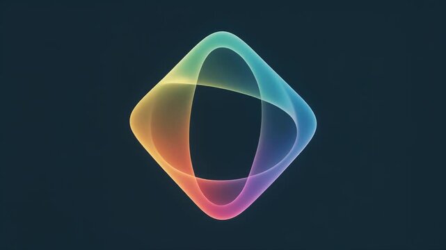 Minimal glowing soft square morphing gently between rounded and sharp edges ambience cascading smoothly across surreal cinematic futuristic atmosphere horizon depth layers