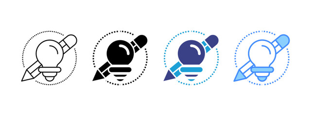 Creative icon set multiple style collection