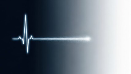 Electrocardiogram heartbeat signal on gradient background
