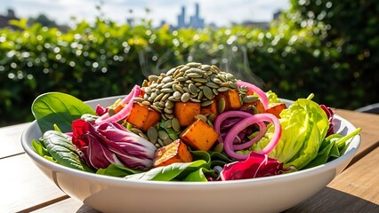 Fresh Mixed Greens Salad with Vegetables