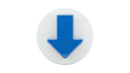3D Blue Down Arrow Icon