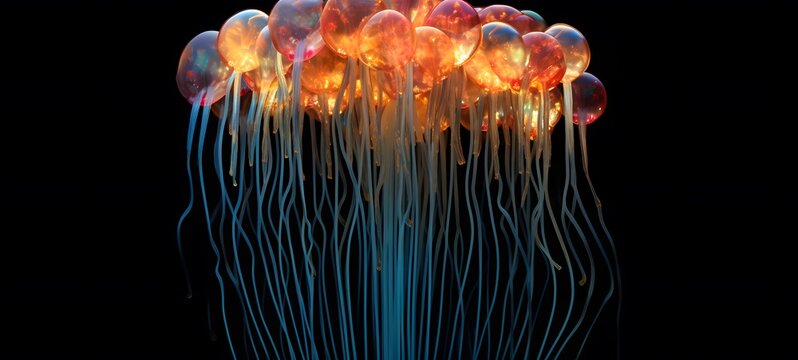 jellyfish shaped matchstick carving ,generative AI