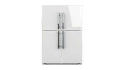 Modern White French Door Refrigerator