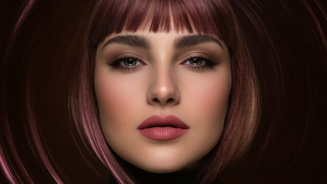 Highfashion Imagery Capturing Poised Woman With Luminous Skin And Dramatic Gaze In Studio Setting