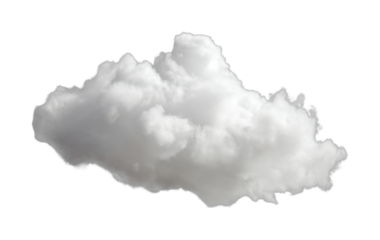 PNG Fluffy white cloud element