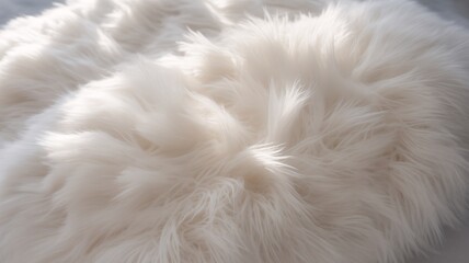 Soft white fluffy fur texture with gentle lighting