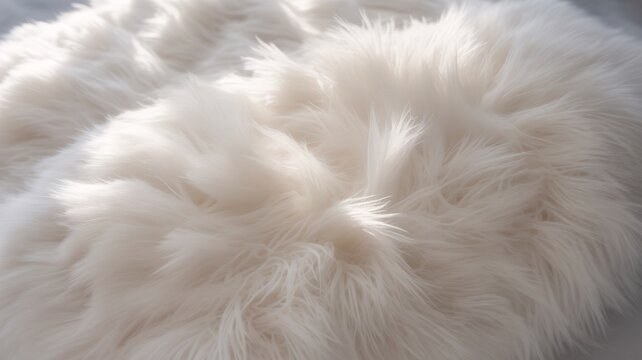 Soft white fluffy fur texture with gentle lighting