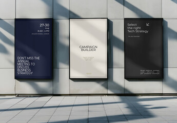 Modern Business Strategy Poster Mockups PSD