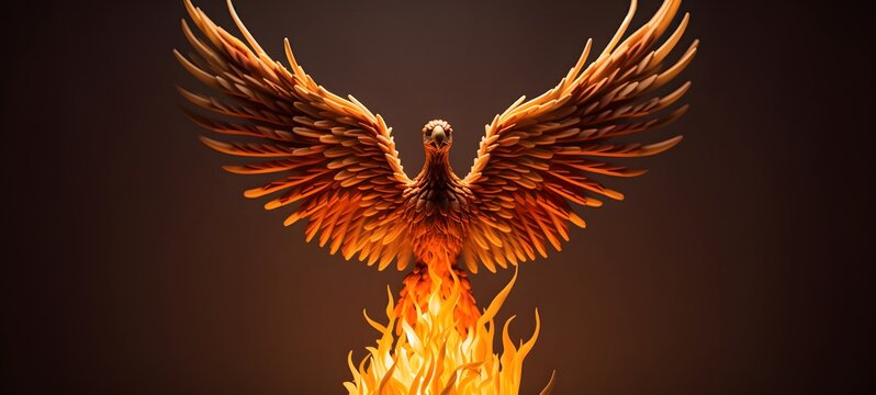 garuda phoenix shaped matchstick carving ,generative AI