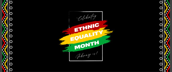 Ethnic Equality Month holiday concept