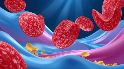 Salami Slices Delicious Food Meat Deli